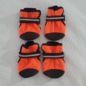 Amazon Dog Waterproof Neon Reflective Protective Boots 4 piece Size L